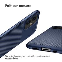 imoshion Coque silicone Carbon iPhone 12 Mini - Bleu