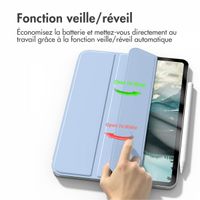 imoshion Magnetic etui de téléphone portefeuille Apple iPad Pro 12.9 (2020/2021/2022) - Bleu clair