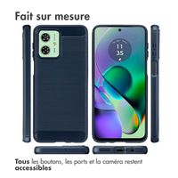 imoshion Coque Brushed Motorola Moto G54 - Bleu foncé