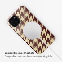 Selencia Coque arrière Vivid avec MagSafe Apple iPhone 15 - Pied-de-Poule