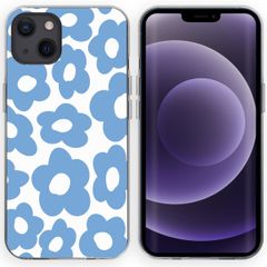 imoshion Coque Design Apple iPhone 13 - Retro Blue Flowers