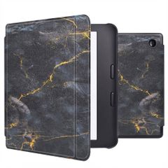 imoshion Design Slim Hard Sleepcover avec support Kobo Libra 2 / Tolino Vision 6 - Black Marble