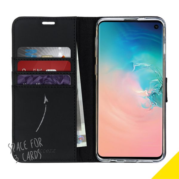Accezz Étui de télephone Wallet Samsung Galaxy S10 - Noir
