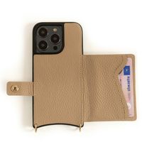 Dutchies Coque MagSafe avec porte-cartes iPhone 16 Pro Max - Cordon de téléphone non inclus - Beige