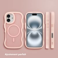 Selencia Coque arrière Wavy avec MagSafe Apple iPhone 16 - Soft Pink