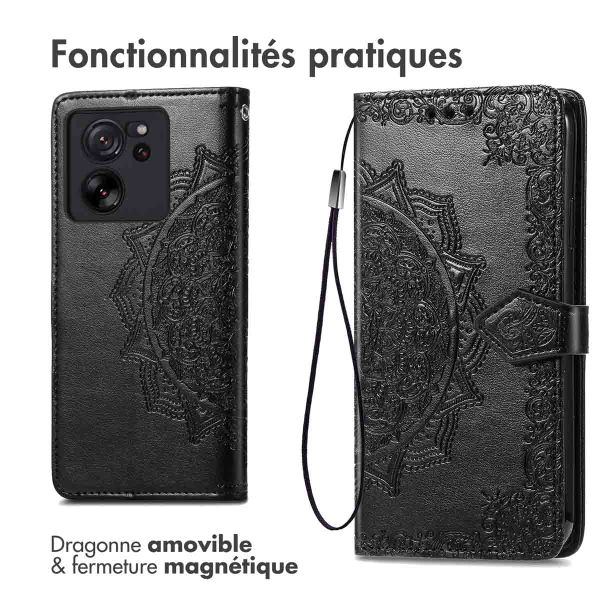 imoshion Etui de télephone Mandala Xiaomi 13T / 13T Pro - Noir