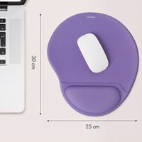 imoshion Tapis de souris ergonomique - Tapis de souris avec repose-poignet - 30 x 25 cm - Lilas