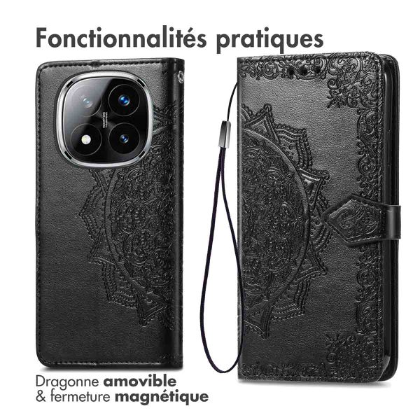 imoshion Etui de télephone Mandala Xiaomi Redmi Note 14 Pro Plus (5G) - Noir