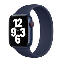 Apple Bracelet Boucle unique en Silicone Apple Watch | 44/45/46/49 mm - Taille 5 - Deep Navy