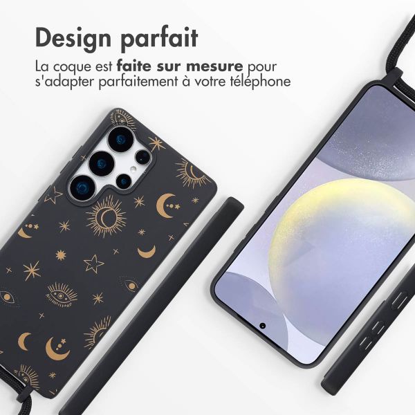 imoshion Coque design en silicone avec cordon Samsung Galaxy S25 Ultra - Sky black