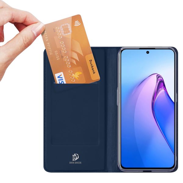 Dux Ducis Étui de téléphone Slim pour l'Oppo Reno 8 5G - Bleu foncé