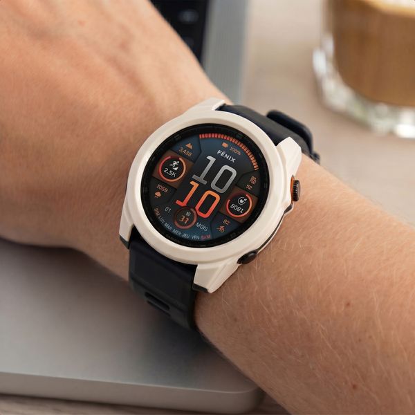 imoshion Coque rigide à couverture complète Garmin Fenix 8 - 43 mm - Beige