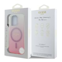 Guess Coque MagSafe IML Glitter Gradient iPhone 16 Pro - Pink