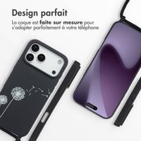 imoshion Coque design en silicone avec cordon Apple iPhone 17 Pro Max - Dandelion Black