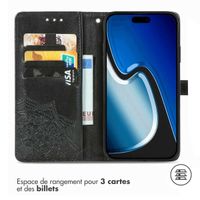 imoshion Etui de télephone Mandala Apple iPhone 15 - Noir