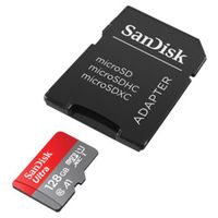 SanDisk microSD Ultra - 128GB - inclus SD Adapter - Full HD