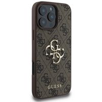 Guess Coque 4G Metal Logo Backcover Apple iPhone 16 Pro Max - Marron