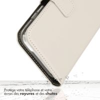 Selencia Étui portefeuille en cuir véritable Apple iPhone 15 - Greige