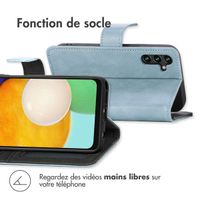 imoshion Étui de téléphone portefeuille Luxe Samsung Galaxy A13 (5G) / A04s - Bleu clair