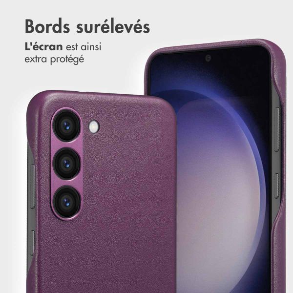 Accezz Étui de télephone portefeuille en cuir 2-en-1 avec MagSafe Samsung Galaxy S23 - Heath Purple