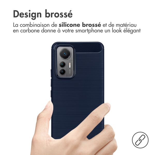 imoshion Coque Brushed Xiaomi 12 Lite - Bleu foncé