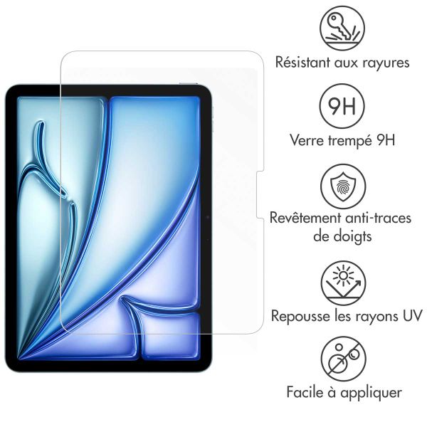 imoshion Protection d'écran en verre trempé Apple iPad Air 11 pouces (2025) M3 / (2024) M2 / iPad 11 (2025) A16 / iPad 10 (2022)