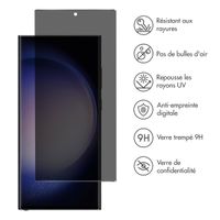 Accezz Protection d'écran en verre trempé Privacy Samsung Galaxy S23 Ultra