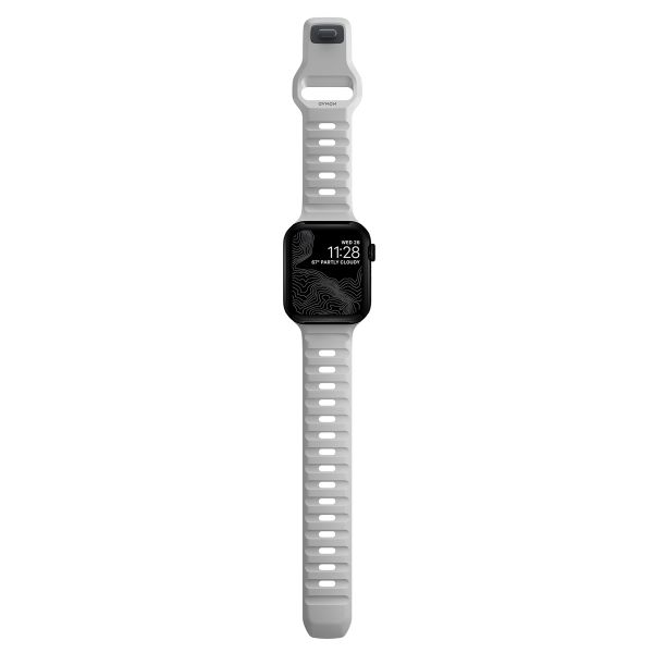 Nomad Bracelet Sport FKM Apple Watch Series 1 t/m 11 / SE / Ultra (44/45/46/49 mm) - Lunar Gray