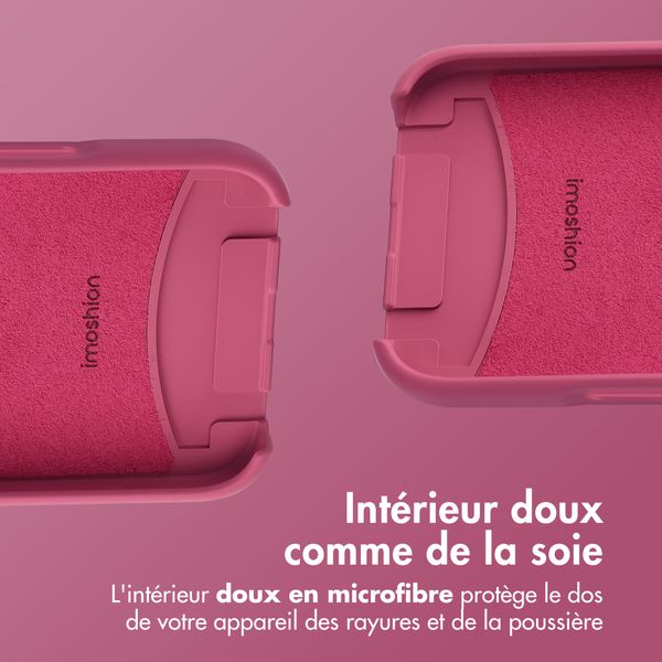 imoshion Coque arrière Color avec cordon amovible et MagSafe Apple iPhone 16 - Raspberry