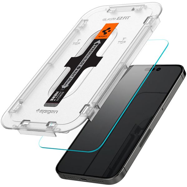 Spigen Protection d'écran en verre trempé GLAStR Fit + Applicator 2-pack Apple iPhone 14 Pro