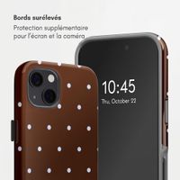 Selencia Coque arrière Vivid Apple iPhone 13 Pro - Happy Dots Chocolate