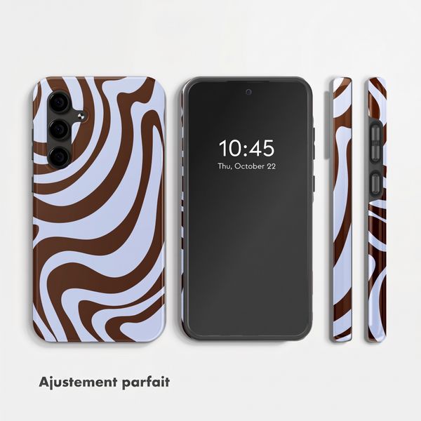 Selencia Coque arrière Vivid Samsung Galaxy S24 FE - Dream Swirl Chocolate
