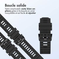 imoshion QuickFit® Bracelet en silicone Stripe Garmin Watch | Fixation 22 mm - Noir