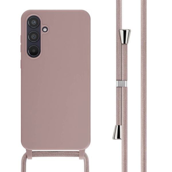 imoshion ﻿Coque en silicone avec cordon Samsung Galaxy A55 - Sand Pink