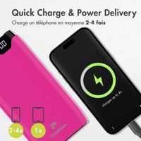 imoshion Batterie externe - 20.000 mAh - Quick Charge et Power Delivery - Rose vif