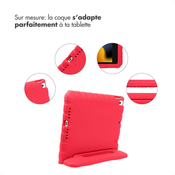 imoshion Coque kidsproof avec poignée Apple iPad 9 (2021) 10.2 pouces / iPad 8 (2020) 10.2 pouces / iPad 7 (2019) 10.2 pouces - Rouge