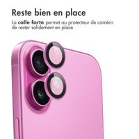 imoshion Lot de 2 protections d'objectif de caméra Apple iPhone 16 / 16 Plus - Rose