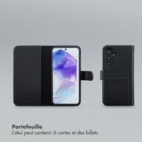 Selencia Étui portefeuille amovible Olyn avec MagSafe Samsung Galaxy A55 - Noir