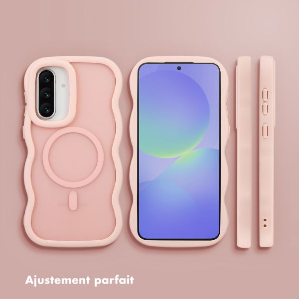 Selencia Coque arrière Wavy avec MagSafe Samsung Galaxy A36 / A56 - Soft Pink