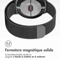 imoshion Bracelet magnétique milanais Google Pixel Watch / Watch 2 / Watch 3 / Watch 4 (41 mm) - Noir