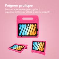 imoshion Coque kidsproof avec poignée Apple iPad Mini 7 (2024) / iPad Mini 6 (2021) - Rose