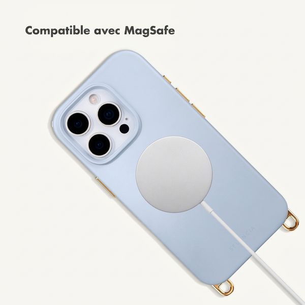 Selencia Coque arrière Rivièra avec MagSafe avec crochets amovibles Apple iPhone 16 Pro - Powder Blue