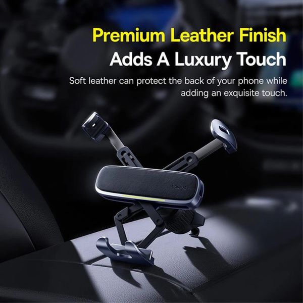 Baseus Support de téléphone UltraControl Gravity pour voiture - Universel - Grille de ventilation - Space Grey