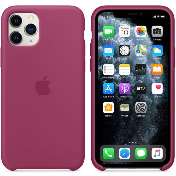 Apple Coque en silicone Apple iPhone 11 Pro - Pomegranate