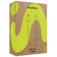 imoshion ﻿Câble Lightning vers USB-C - Non MFi - Textile tressé - 1 mètre - Blanc
