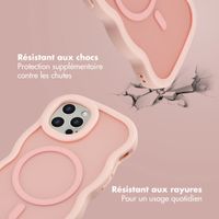 Selencia Coque arrière Wavy avec MagSafe Apple iPhone 12 (Pro) - Soft Pink