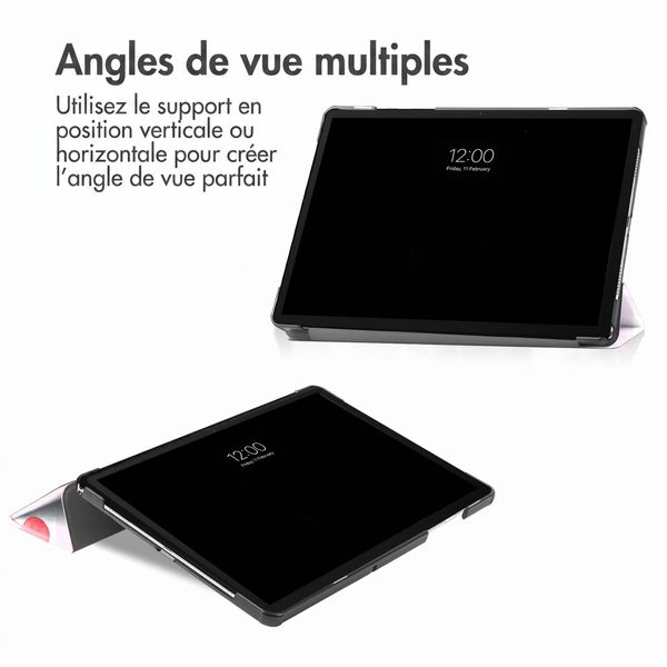 imoshion Coque tablette Design Trifold Samsung Galaxy Tab A11 Plus / A9 Plus - Cherry Check