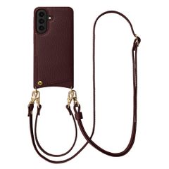 Selencia Coque de télephone Nova avec cordon et porte-cartes Samsung Galaxy A57 (5G) - Bold Burgundy