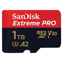 SanDisk microSD Extreme PRO - 1TB - Inclus un adaptateur SD et RescuePro Deluxe - UHS-I/U3/Full HD/4K UHD