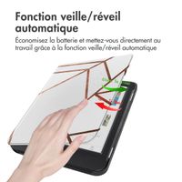 imoshion Design Slim Hard Case Sleepcover Kobo Clara Colour / BW - White Graphic